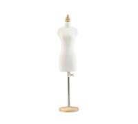 Zxpjkyu Support de Mannequin pour Robe de Poupée, Buste de Mannequin avec Base Amovible pour La Création de Patrons de Vêtements pour Enfants et Maisons de Po, Base ronde de 33 cm