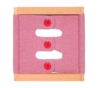 Zxpjkyu Tableau D'Habillage Jouet D'Activité Motricité Fine Apprentissage Sensoriel Bois Tissu pour Développer et La Coordination Adapté à L'Éduca, Bouton