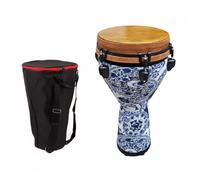 Zxpjkyu Tambour Africain Percussion Main Acoustique Instrument Musical Manuel avec Son Profondeur Ethnique Portable Multi-patrons Adapté aux Classes Événements Musique en Déplacement, Porcelaine Or