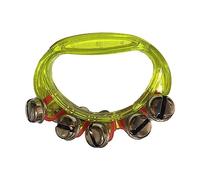 Zxpjkyu Tambourin Cloche à Main Instrument de Rythme Jouet Musique Percussion Manche Compact en PP et Métal Adapté Aux Enfants Adultes Évènements Musiques, Jaune