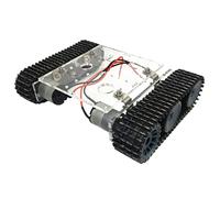 Zxpjkyu Tank Car Châssis avec Structure Solide Kit Robot Éducatif DIY Jouet de Science Châssis en Métal Moteur Rapide en Acrylique Adapté pour Activité