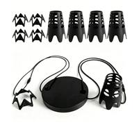 Zxpjkyu Tee de Golf Accessoire Pratique Support Balle Kit Entraînement Plastique Sécurisé par Cordon pour Moins de Recherche d'Équipement Organisation Simplifiée Adapter à la Pratique Seule