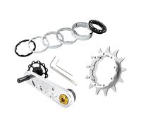 Zxpjkyu Tendeur de Chaîne à Cassette pour Vélo Monovitesse, Argent 13T