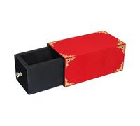Zxpjkyu Tour de Magie avec Tiroir En Bois, Outil Professionnel, Boîte à Tirer, Article Cadeau, Accessoire de Spectacle, Rouge 28x15x12.5cm
