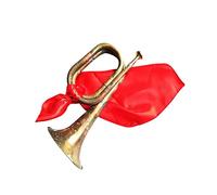 Zxpjkyu Trompette Bugle Marche Instrument Cuivre Bouche Cuivre Miniature Portatif Son Pénétrant Adapté pour Orchestre Fanfare Débutant, rétro
