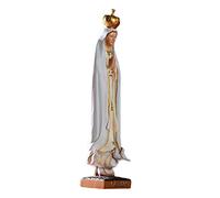 Zxpjkyu Vierge Marie Statue Religieuse Chrétienne Ornement Sculpture Figurine Catholique en Résine Expression Délicate avec Colombes Adaptée à la Décoration