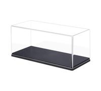 Zxpjkyu Vitrine Transparente pour Voiture Miniature à L'échelle 1:43, Boîte de Protection et de Rangement Polyvalente, Vitrine pour Véhicule Miniature, Socle Noir