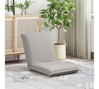 ZXQVLMRS Chaise de sol réglable en polyester, gris clair | Comprend un cadre en métal, dossier multi-positions, intérieur polyvalent