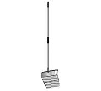 ZXQVLMRS Fourche à fumier avec 14 dents - Outil de jardinage en acier pour | Dents coudées pour augmenter l'efficacité, poignée en caoutchouc antidérapante