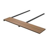 ZXQVLMRS Lot de 56 lames de terrasse WPC aspect bois marron | Accessoires de montage inclus - Pour l'extérieur et l'intérieur - Matériau robuste