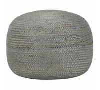 ZXQVLMRS Pouf en jute - Tabouret de sol tressé - Rond - 45 x 30 cm | Fabriqué à la main, avec rembourrage en perles EPS, repose-pieds décoratif