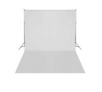 ZXQVLMRS Système de fond photo avec tissu blanc 3 x 5 m et kit trépied | Mallette de transport incluse, barre transversale télescopique, montage sans outils