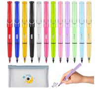 ZXShow 12 pièces crayon de couleur éternel crayon couleur infini sans taillage Crayons couleur réutilisables pour école dessin coloriage cadeau