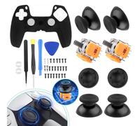 ZXshow Joysticks pour Sony PlayStation 5 PS5 Joysticks Remplacement Analogique 3D Module Potentiomètre pour PS5 Joystick Thumbstick Manette Accessoires avec Outils Réparation