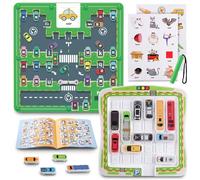 ZXShow Montessori Jeu de logique magnétique Rush Hour pour enfant avec stylo magnétique Labyrinthe urbain Jouet éducatif pour favoriser la pensée et la concentration