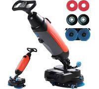 ZXSYYDS Autolaveuse électrique Industrielle. Autolaveuse 3 en 1 avec laveuse et sécheuse intégrées, système à Double réservoir, sans Fil, pour carrelage, béton et parquet. Idéale pour Bureaux Red