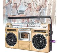 ZXSYYDS Boombox Portable, Enregistreur De Lecteur De Cassette Portable, Rétro Blueooth Boombox, Support SD/USB, Radio Radio-4 AM/FM, USB Et SD