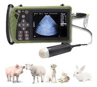 ZXSYYDS échographe Vétérinaire pour La Gestation, 3,5 MHz, Sonde Convexe, 8 Pseudo-Couleurs, Images HD, avec Cardiofréquencemètre