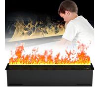 ZXSYYDS Flamme Atomisée Réaliste Encastrée, avec Télécommande Et Minuterie, Cheminée électrique 3D à Atomisation, Télécommande Contrôle, Couleurs Multiples Et Réglage De La Flamme,120cm