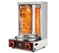 ZXSYYDS Machine à Griller Verticale Doner Kebab, Four à Rôtissoire Rotatif à 360 °, Four Rotatif Vertical De Comptoir, Adapté Aux Réunions De Famille Et Aux Réunions d'amis,Silver-A