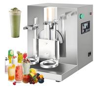 ZXSYYDS Shaker électrique pour Thé Au Lait, en Acier Inoxydable Et Double Gobelet, Shaker Automatique à Double Cadre pour Thé Au Lait Et Cocktails, pour Thé Aux Perles, Jus, Café, Lait Et Vin