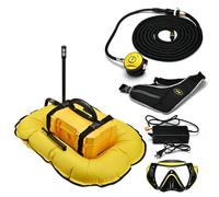 ZXSYYDS Système De Plongée, Système De Respiration pour Plongée 3/5,5 Heures, Profondeur Maximale De 10/15 Mètres,Appareil De Plongée Amovible, pour La Plongée Loisir Et La Pêche,Yellow-D400