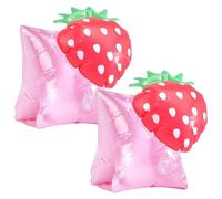 ZXTGBQ 1 Paire Brassards Fraise, Brassard Piscine Enfant, Brassard Bebe, BBrassards de Natation Enfant, Brassards Sécurisés et Confortables pour Enfants de 1 à 6 Ans, BBrassard Tissu Piscine Enfantt