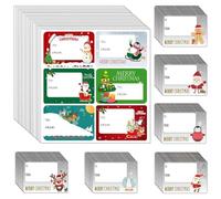 ZXTGBQ 180 Pièces Cadeau Etiquettes Noël, éTiquettes Autocollantes, Autocollants de Noël, Pour DéCoration De Cadeau L'Emballage