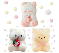 ZXTGBQ 3PCS Kawaii Mochi Squishy Toy, Jouets Anti-Stress, Jouets Squishy Mini Mignons, Décompression, Relaxation, Jouet de Détente et Cadeaux Kawaii pour Anniversaire et Noël