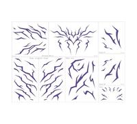 ZXTGBQ 8PCS Kpop Tatouages éPhéMèRes Tattoos Faux Tatouage Temporaire Tatouage Maquillage Visage Pour Le Corps Auto AdhéSif Pour Halloween Maquillage Carnaval Cosplay