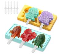 ZXTGBQ Lot de 2 Moule à Glace en Silicone, Moule à Glace, Ice Cream Moules, Popsicle Ice Maker Réutilisable, DIY Moule Glace à l'eau Réutilisables pour la Crème Glacée, pour Enfants et Adultes