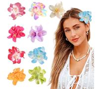 ZXTGBQ Pince Cheveux Fleur,Jolie Pince Cheveux Fleur HawaïEnne, Barrette Fleur HawaïEnne, éTé Barrette Fleur, AntidéRapante, Flower Hair Clip Accessoires De Cheveux HawaïEns Convient Plage Vacances