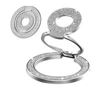 ZXTGBQ Support MagnéTique Pour TéLéPhone Avec Double CharnièRe 360°/180°, Support MagnéTique Pour Anneau De TéLéPhone Portable Compatible, Fixation MagnéTiques Double Face,Tous Les Smartphones Et Tabl