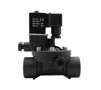 ZXTIIEUF Électrovanne en Plastique à 2 Voies normalement fermée ou normalement Ouverte AC220V avec Interrupteur Manuel et vanne d'eau à réglage de débit.(G-DC 24V-ES Closed)