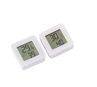 ZXTIIEUF Mini thermomètre numérique LCD d'ambiance avec capteur de température et hygromètre d'intérieur(2pcs)