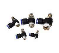 ZXTIIEUF Raccord pneumatique Type SL6-1 1/8 Pouce-6 mm, vanne Papillon, réducteur de Pression, régulation SL6-01 SL8-02 SL6-02, 100 pièces(100pcs Sl6-01)