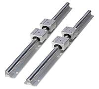 ZXTIIEUF Rails linéaires Professionnels SBR16/12/20 mm, Longueur 250-1500 mm, Support de Rail d'arbre linéaire + 4 Blocs de roulement linéaire SBR16UU for pièces CNC(Sbr16uu,600mm)