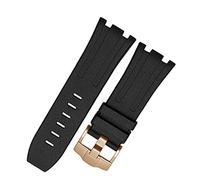 ZXTQW Bracelet de Montre Sangle en Caoutchouc de 28 mm à Fluoro Watch Bandeau de Silicone étanche Hommes Bracelet de Remplacement Band de Montre Compatible avec Audemars Piguet Royal Oak Cuir