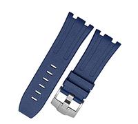 ZXTQW Bracelet de Montre Sangle en Caoutchouc de 28 mm à Fluoro Watch Bandeau de Silicone étanche Hommes Bracelet de Remplacement Band de Montre Compatible avec Audemars Piguet Royal Oak Cuir