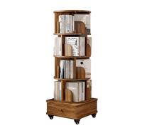 ZXTRYBHD Bibliothèque Rotative, Meuble Livre à 360 ° avec Tiroir, étagère Livre Rotative pour Bureau à Domicile, Salle D'étude (Size : 4-Tier Storage)