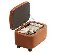 ZXTRYBHD Coffre de Rangement pour Chambre à Coucher, Bancs de Rangement avec Couvercle, Pouf de Rangement, pour Salon, Chambre, Chambre à Coucher, Couloir(Orange)