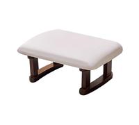 ZXTRYBHD Tabouret Bas, Repose-Pieds Empilable et Polyvalent avec Coussin, pour Salon, Chambre, Bureau ou Entrée(White)