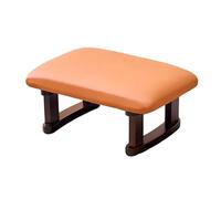 ZXTRYBHD Tabouret Bas, Repose-Pieds Empilable et Polyvalent avec Coussin, pour Salon, Chambre, Bureau ou Entrée(Orange)