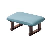 ZXTRYBHD Tabouret Bas, Repose-Pieds Empilable et Polyvalent avec Coussin, pour Salon, Chambre, Bureau ou Entrée(Blue)