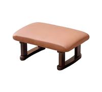 ZXTRYBHD Tabouret Bas, Repose-Pieds Empilable et Polyvalent avec Coussin, pour Salon, Chambre, Bureau ou Entrée(Brown)