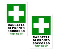 ZXUPOI 2 pcs autocollant trousse de premiers secours étiquette d'avertissement boîte de premiers secours adhésif extérieur