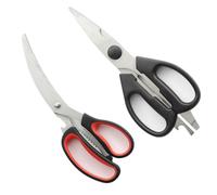 ZXUPOI 2 pcs Ciseaux Cuisine, Ciseau Cuisine en Acier Inoxydable Professionnel avec Couvercle e Éplucheur Ciseaux de Cuisine Multiusage pour Légumes Poulet Poisson Viande