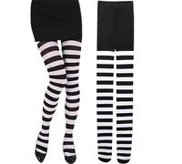ZXUPOI Collants pour Enfants rayés Collants rayés Sorcière Collants Carnaval Fête à thème