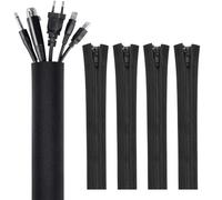 ZXUPOI Epissable Cache Gaine de Cable Fils Electrique Gaine Range Cable pour Management Bureau Cacher Les Rangement Protection Cables Cache Fil Zip