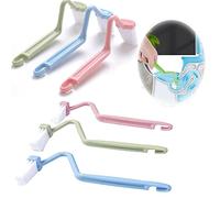 ZXWAMZ Brosse De Bord De Jante De Toilette 6 Pièces WC Balayette Toilettes Décorative Laveur De Salle De Bain Brosse Toilettes De Nettoyage Courbé en Plastique pour Les Coins De Toilettes